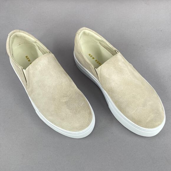 New Republic‎ Venice Slip On Platform Suede Sneaker in Bone women's Size 6.5 - Picture 1 of 13